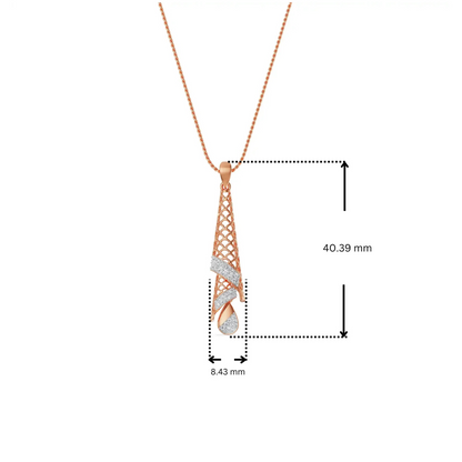 Dimension Guide for Opulent Diamond Drop Pendant