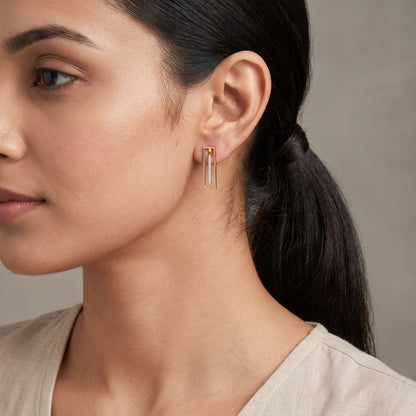 Vertical Bar Lab Grown Diamond Earrings