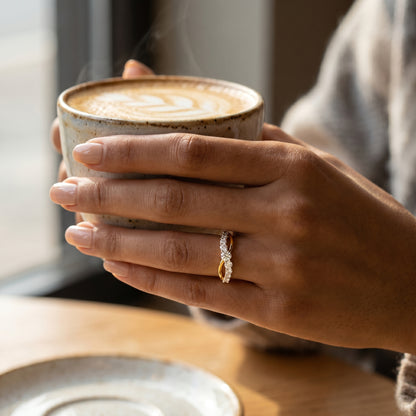 Twilight Spiral Lab Grown Diamond Ring