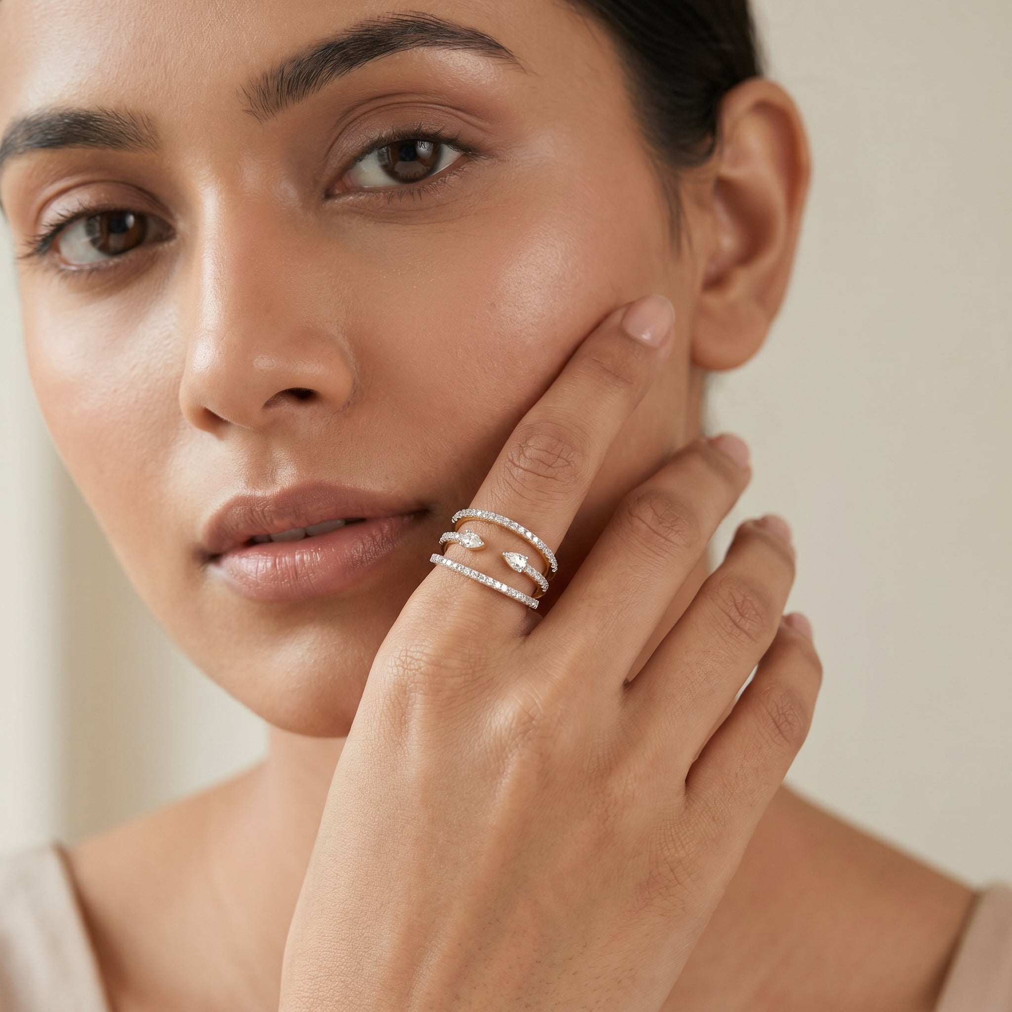 Luna Pear Lab Grown Diamond Ring