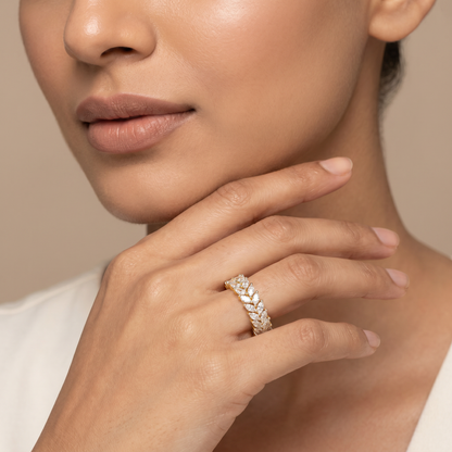 Twin Flame Marquise Eternity Lab Diamond Ring