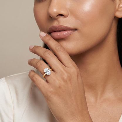The Elegance Oval Lab Grown Diamond Solitaire Ring