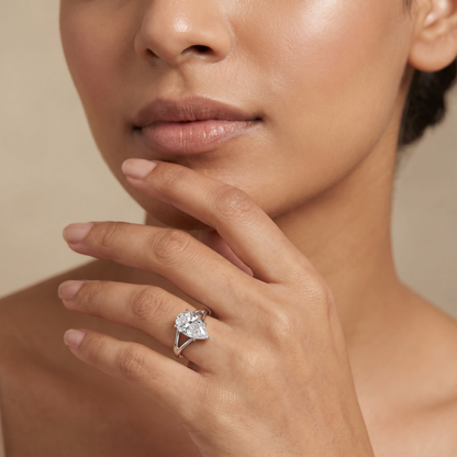Dazzling Dewdrop Lab Grown Diamond Ring