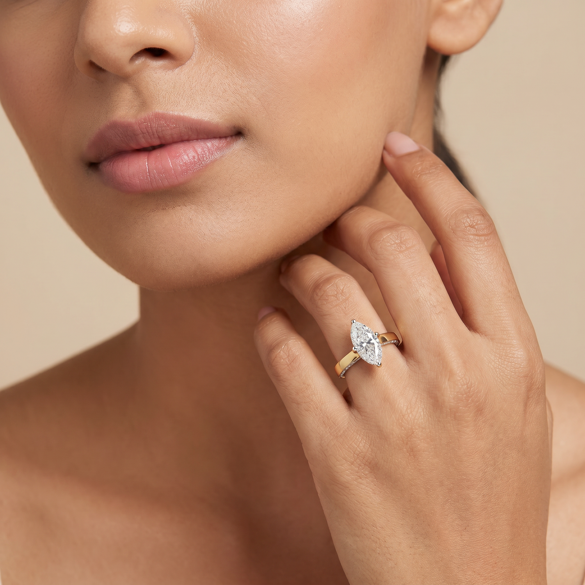 Marquise Mirage Lab Grown Diamond Ring