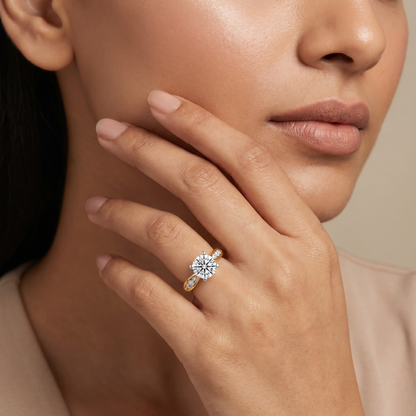 Solitaire Shimmer Hearts & Arrows Lab Grown Diamond Ring