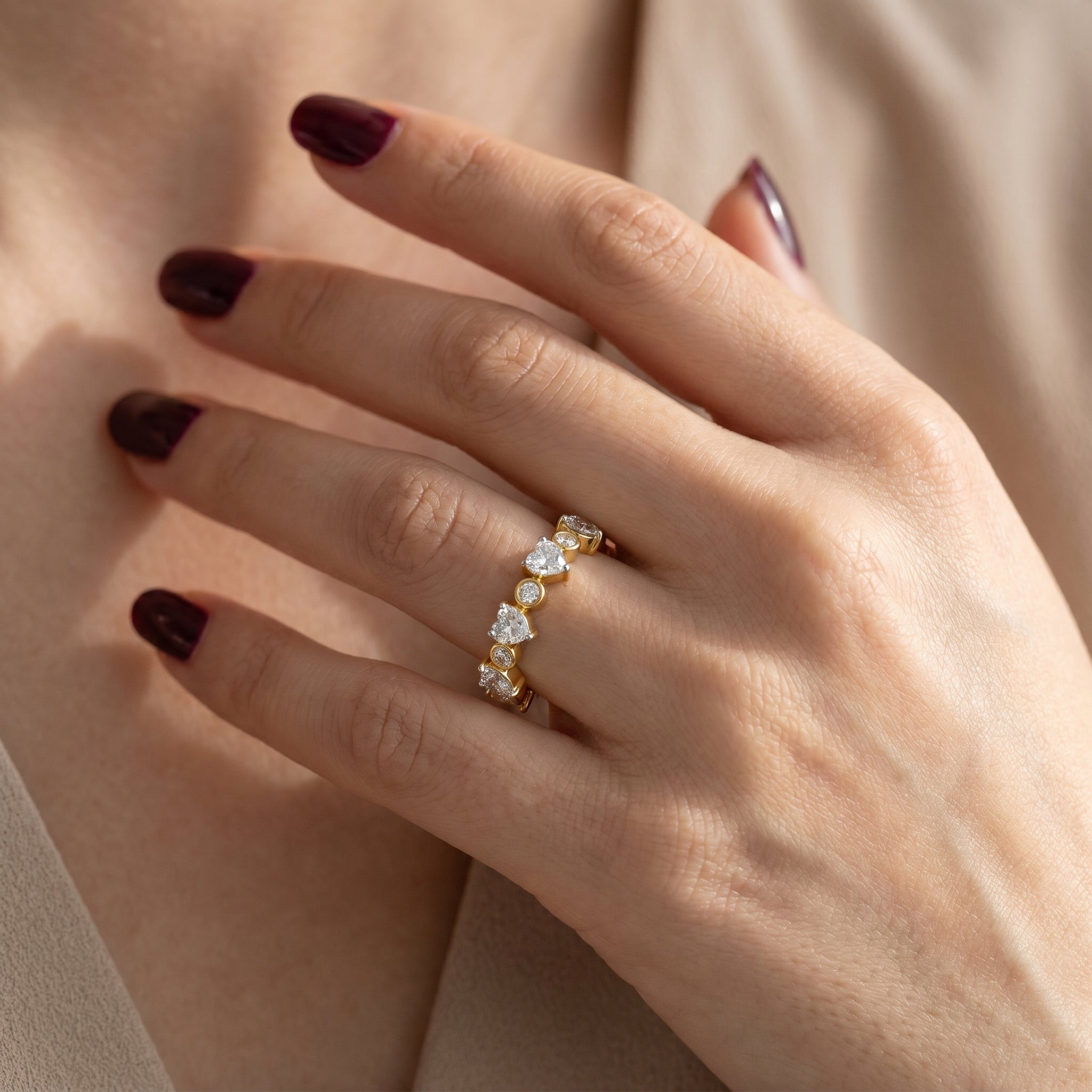 Hearts Aglow Lab Grown Diamond Ring