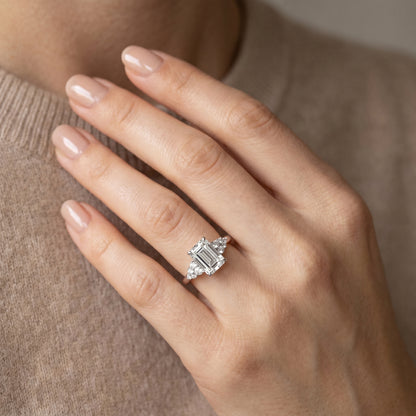Wildflower Emerald Lab Grown Diamond Ring
