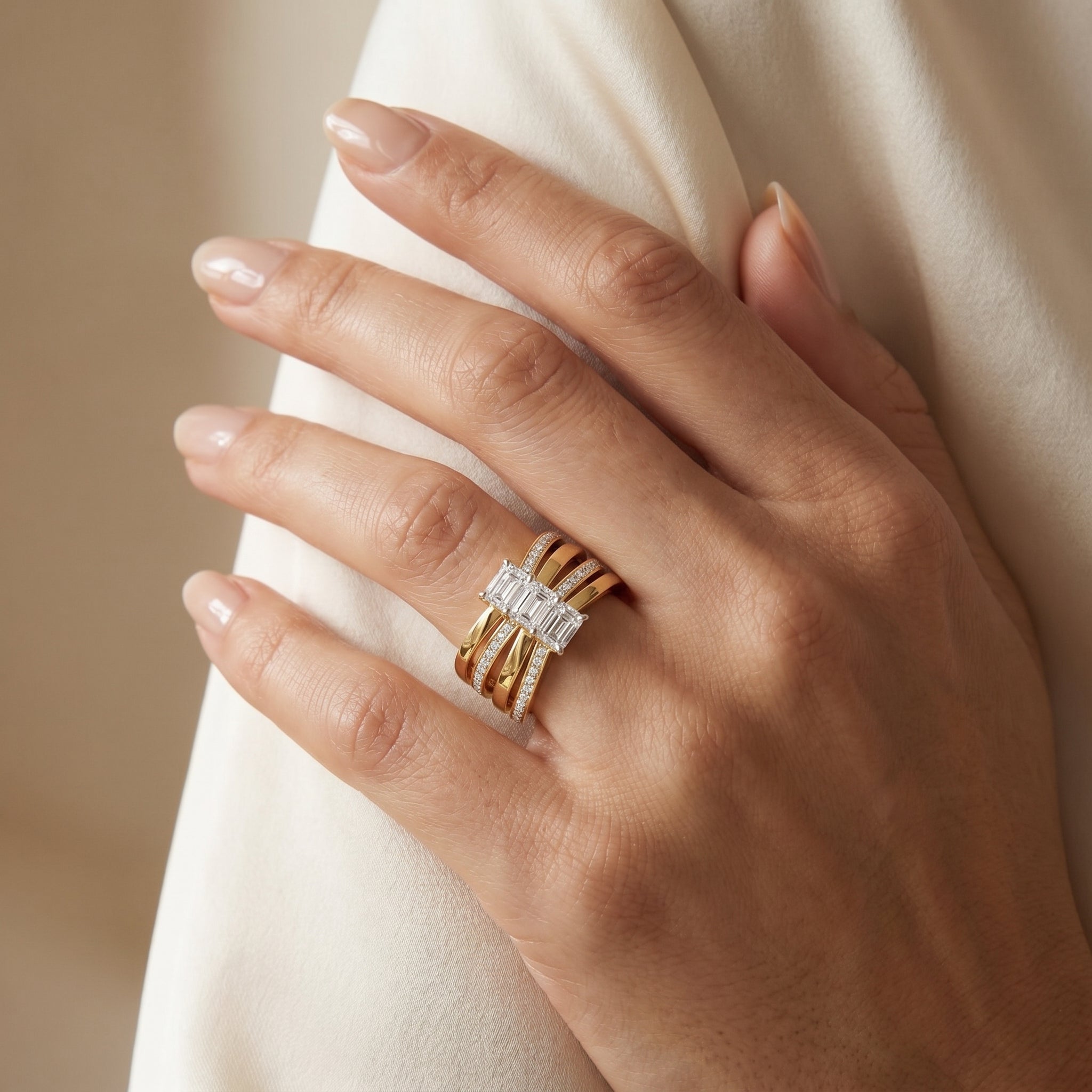 Ribbon Lab Grown Diamond Ring