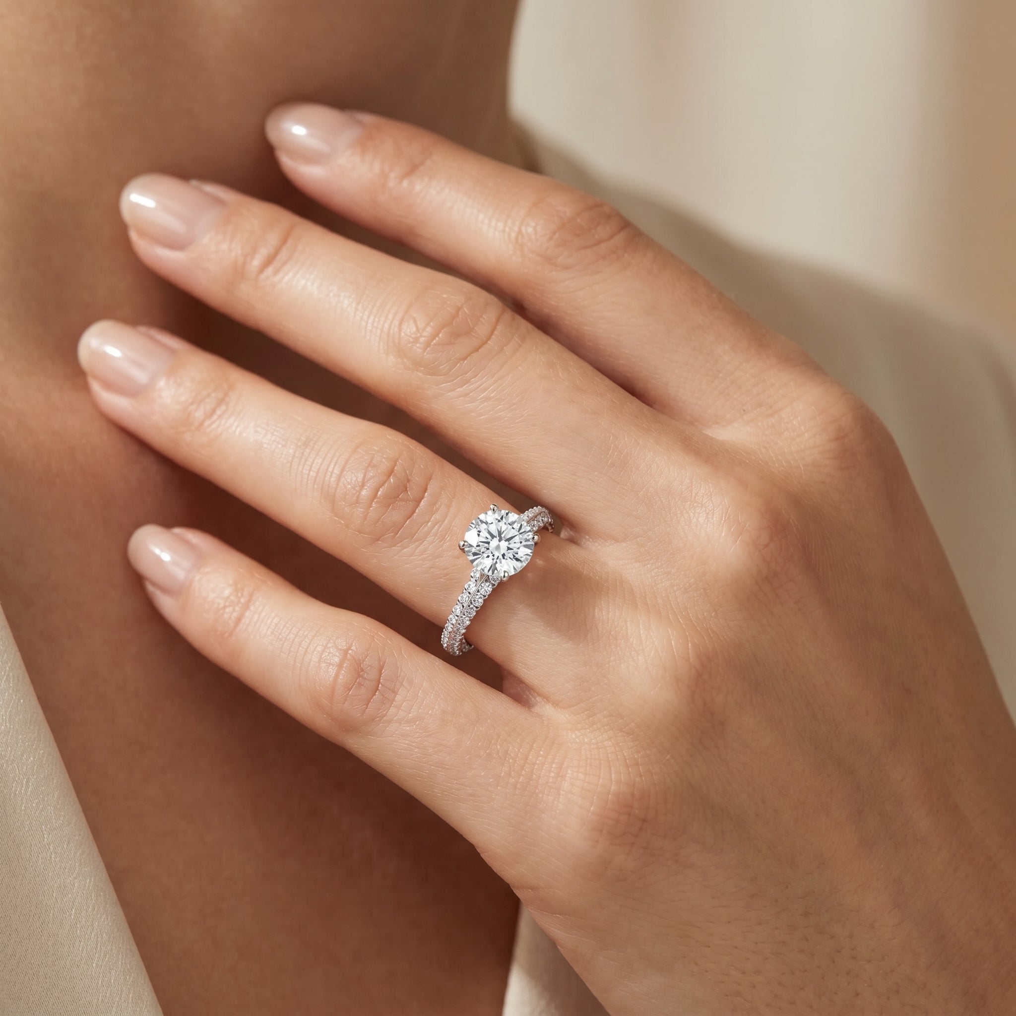 Shimmer Lab Grown Diamond Solitaire Ring