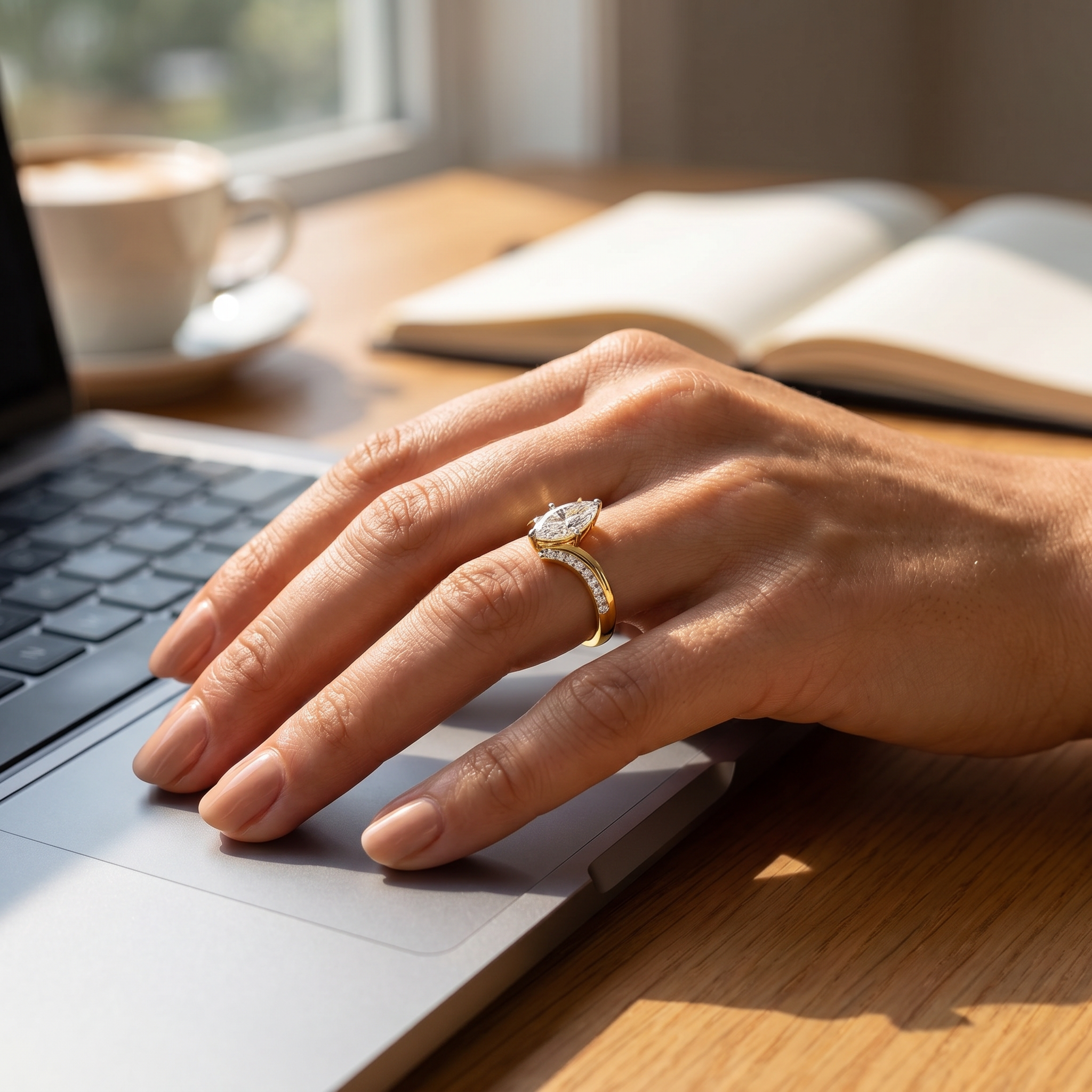 Marquise Infinity Bow Lab Grown Diamond Ring