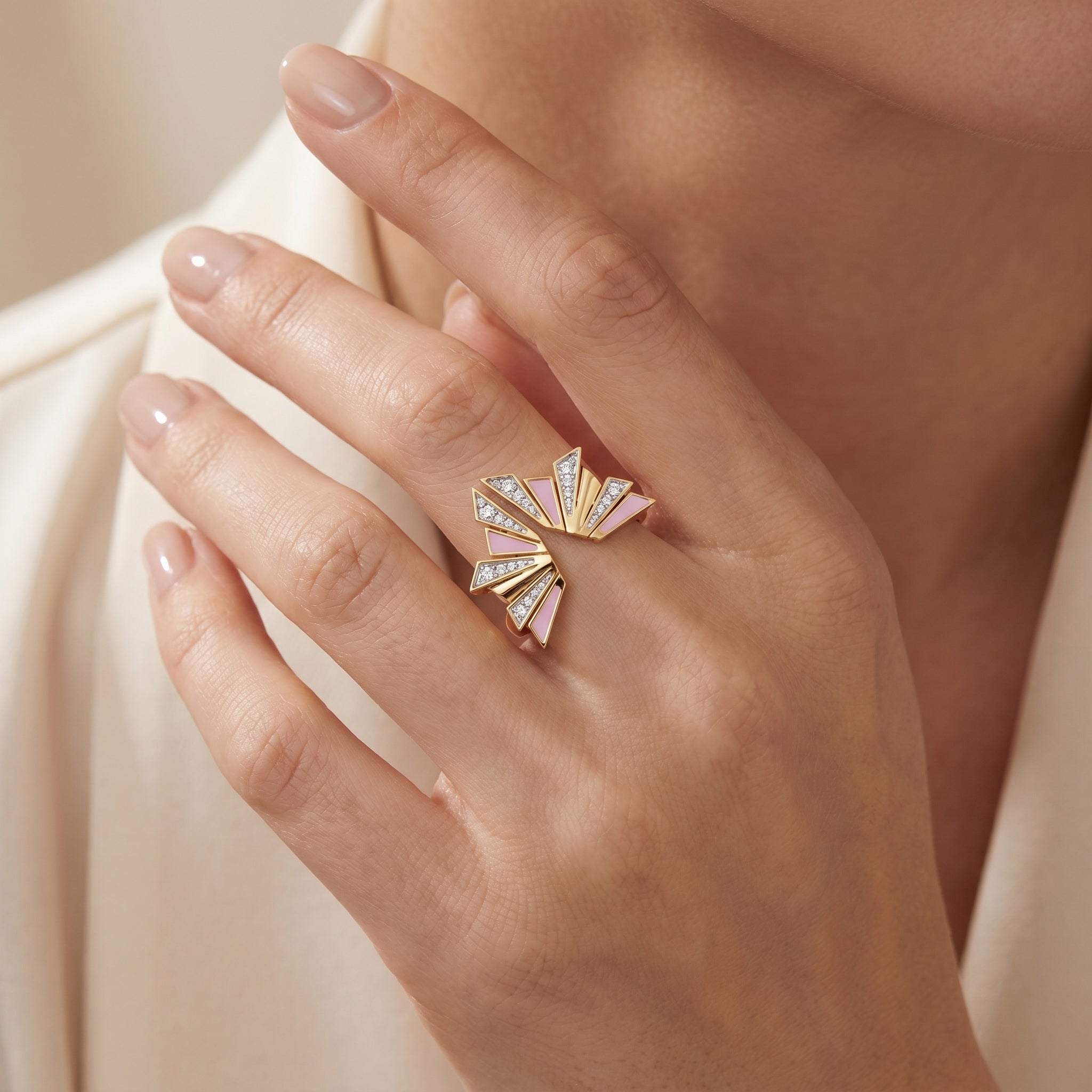 Lavender Lab Grown Diamond Ring