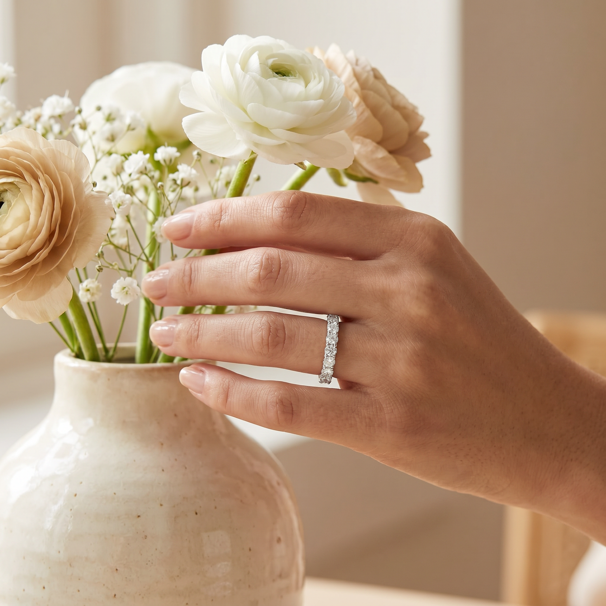 Stackable Lab Grown Diamond Band