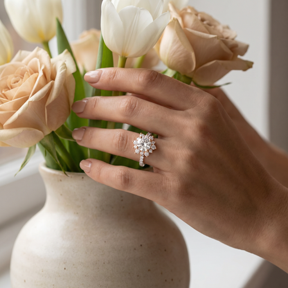 Starry Round Lab Grown Diamond Ring