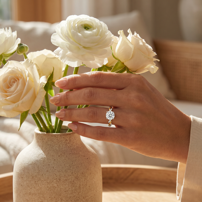 Lab Grown Diamond Solitaire Twist Engagement Ring