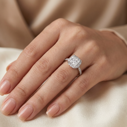 Princess Cut Lab Grown Diamond Bridal Ring