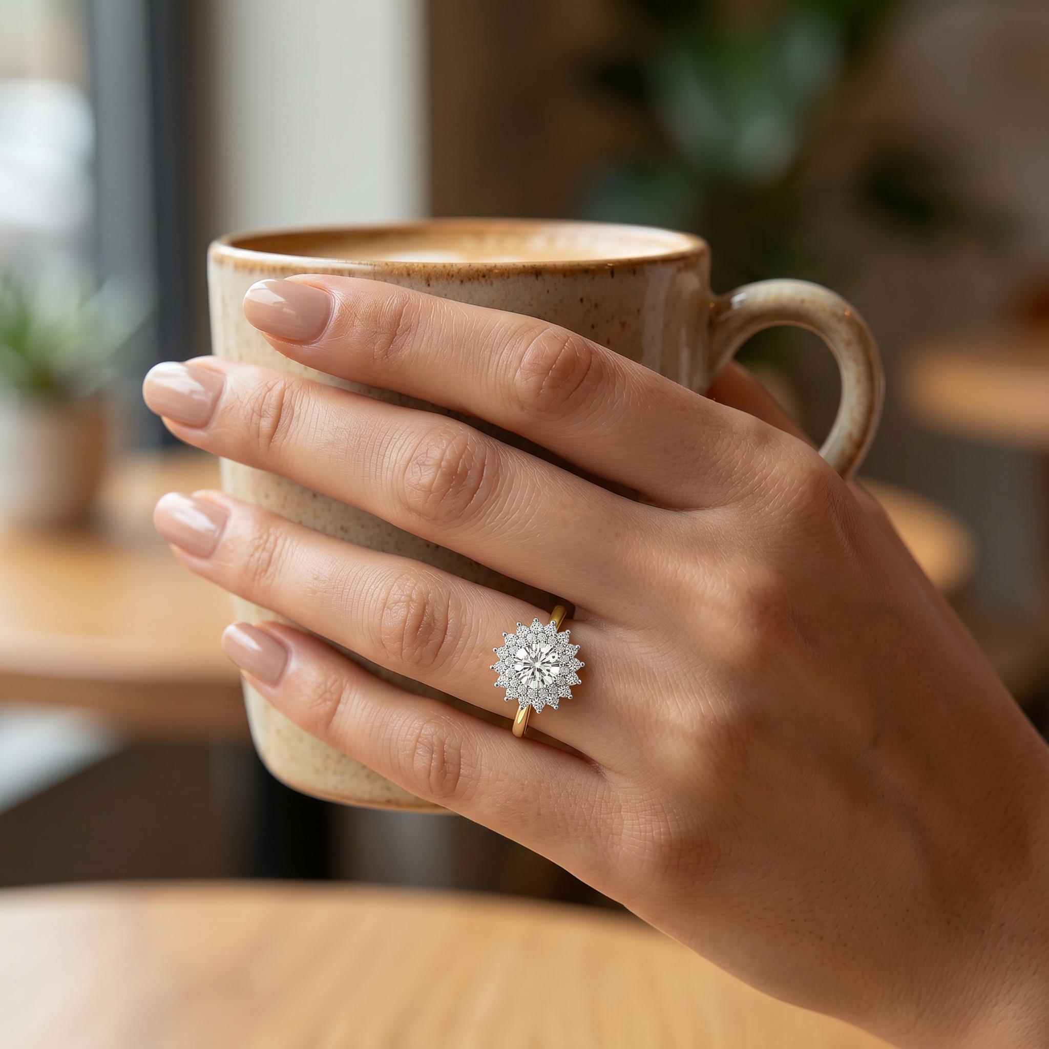 Blooming Nature Clustered Lab Grown Diamond Ring