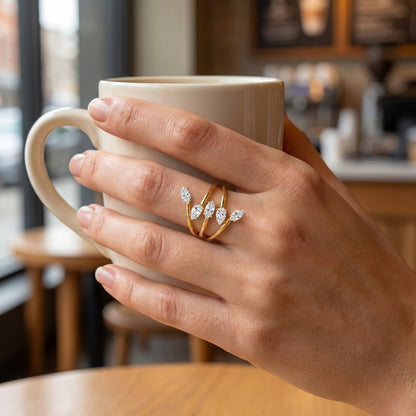 Pear Marquise Cocktail Lab Grown Diamond Ring