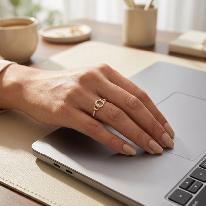 Three Hoops Diamond Ring