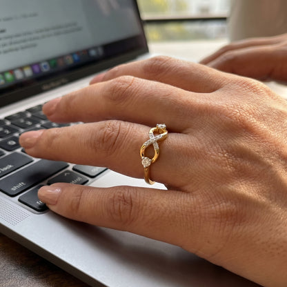 Dainty Infinity Diamond Ring