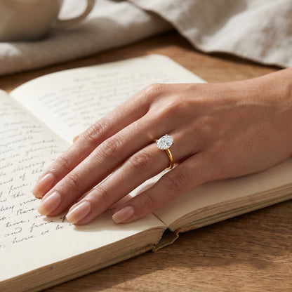 0.5 CT Oval Lab Diamond Engagement Ring