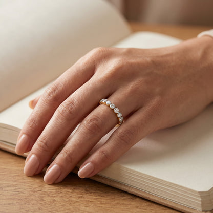 Round Half Lab Grown Diamond Eternity Band