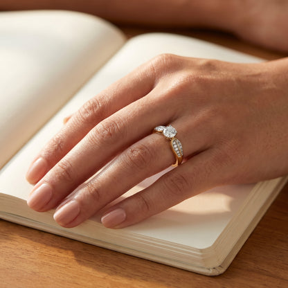 Jasmine Lab Diamond Engagement Ring