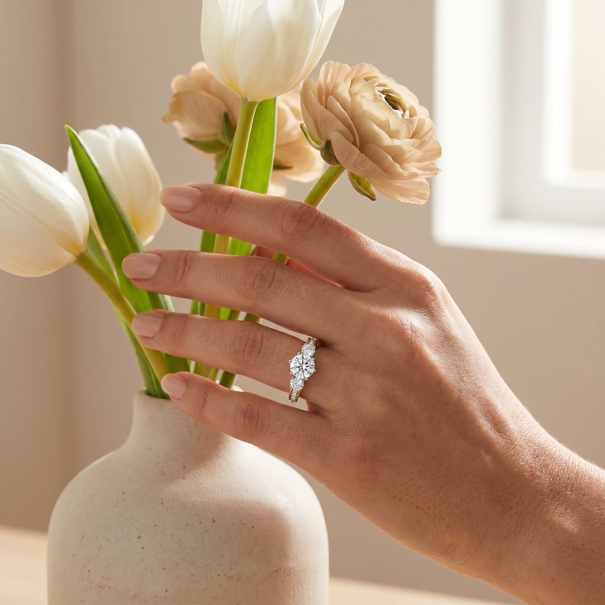 Three Stone Jessie Lab Grown Diamond Ring
