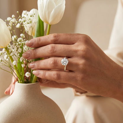 Twisted Lab Grown Diamond Solitaire Ring