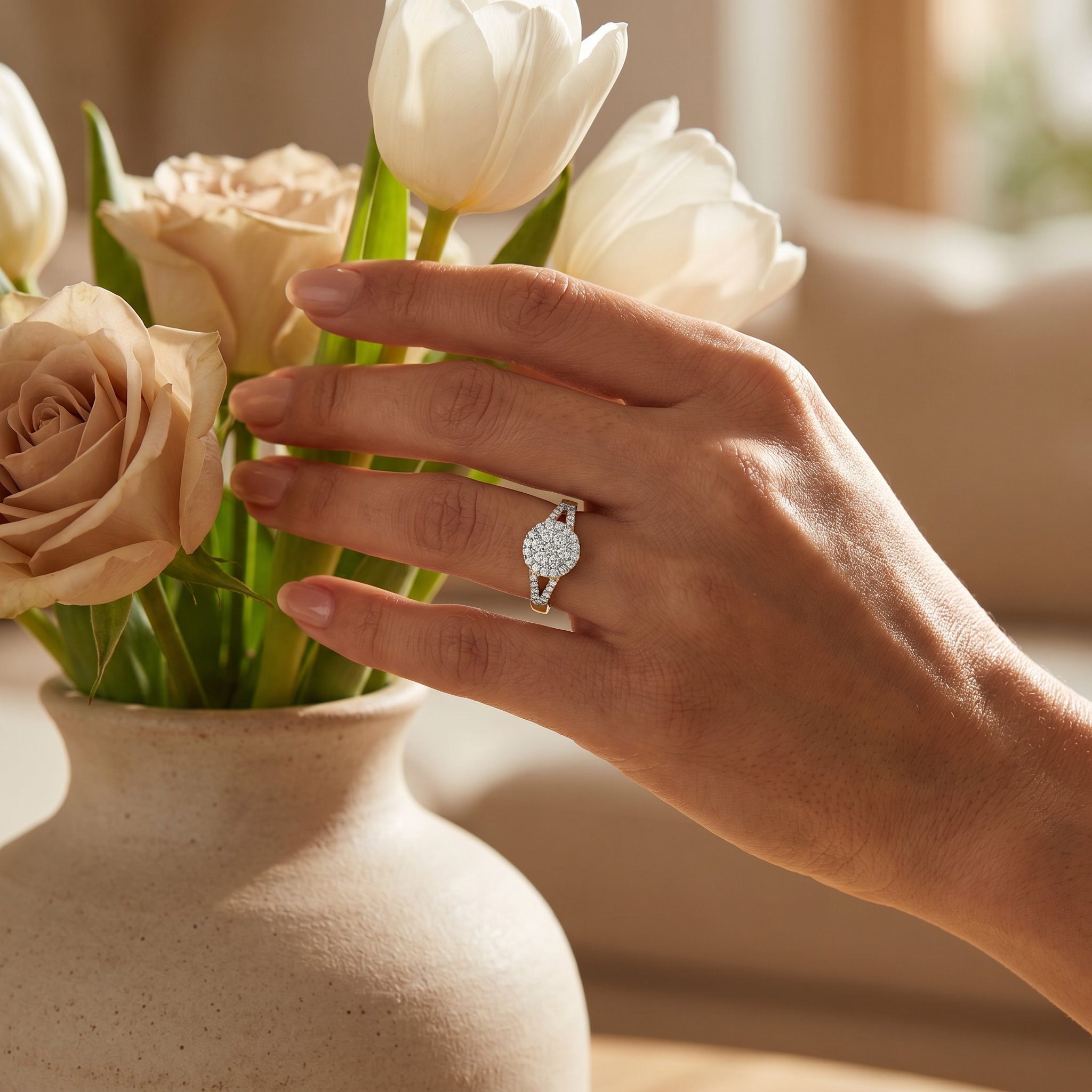 Olivia Cluster Lab Grown Diamond Sparkle Ring