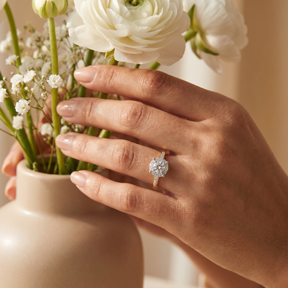 Shimmery Cluster Lab Grown Diamond Band