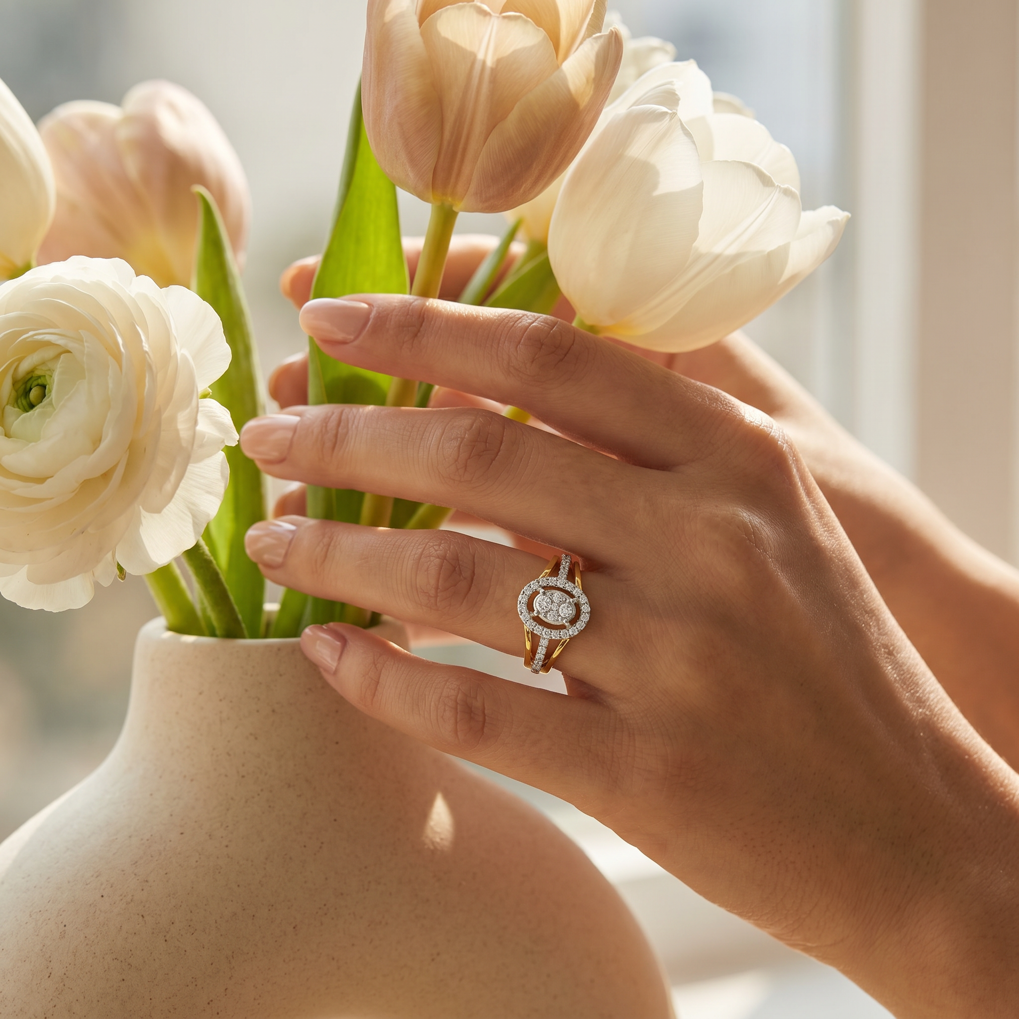 Alina Cluster Lab Grown Diamond Glimmery Ring