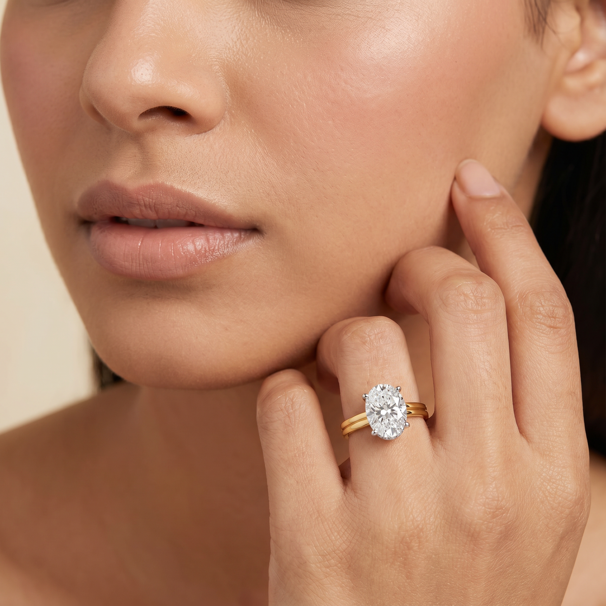Nova Oval Lab Diamond Solitaire Ring