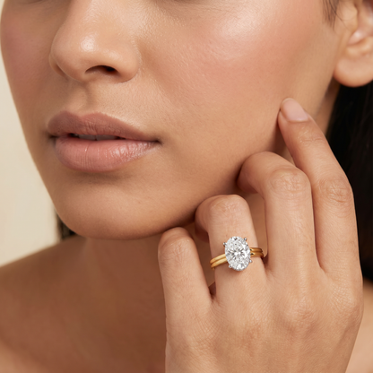 Nova Oval Lab Diamond Solitaire Ring