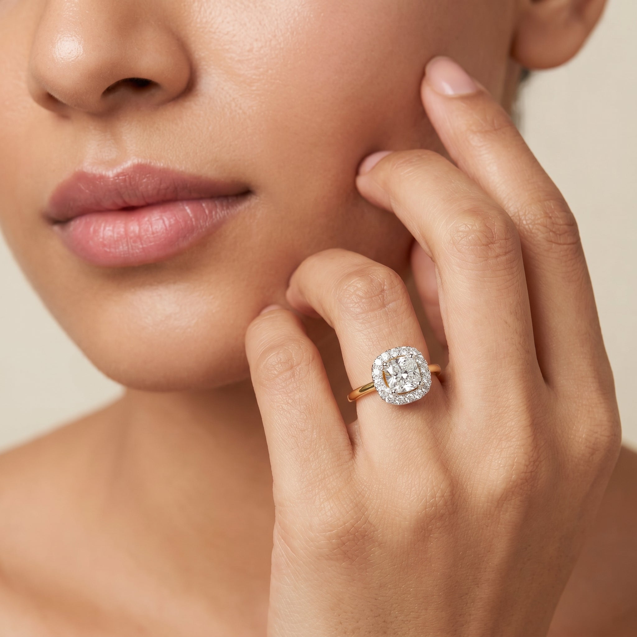 Lisa Halo Lab Grown Diamond Ring