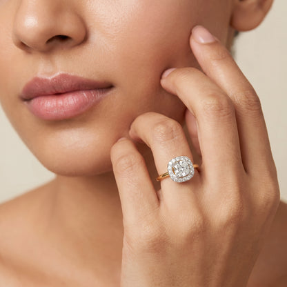 Lisa Halo Lab Grown Diamond Ring