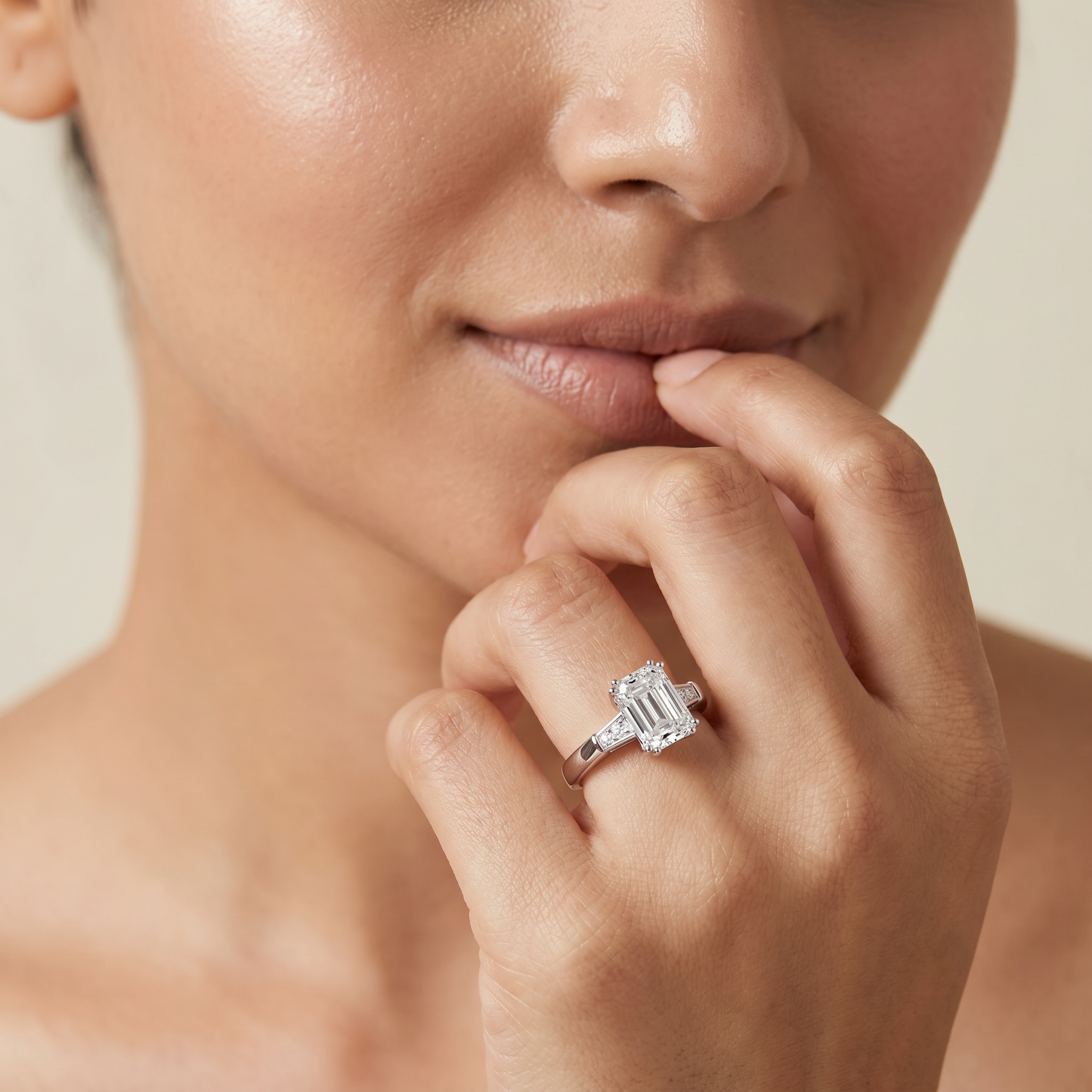 Joey Emerald Lab Grown Diamond Ring