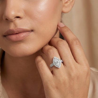 Majestic Marquise Lab Diamond Engagement Ring