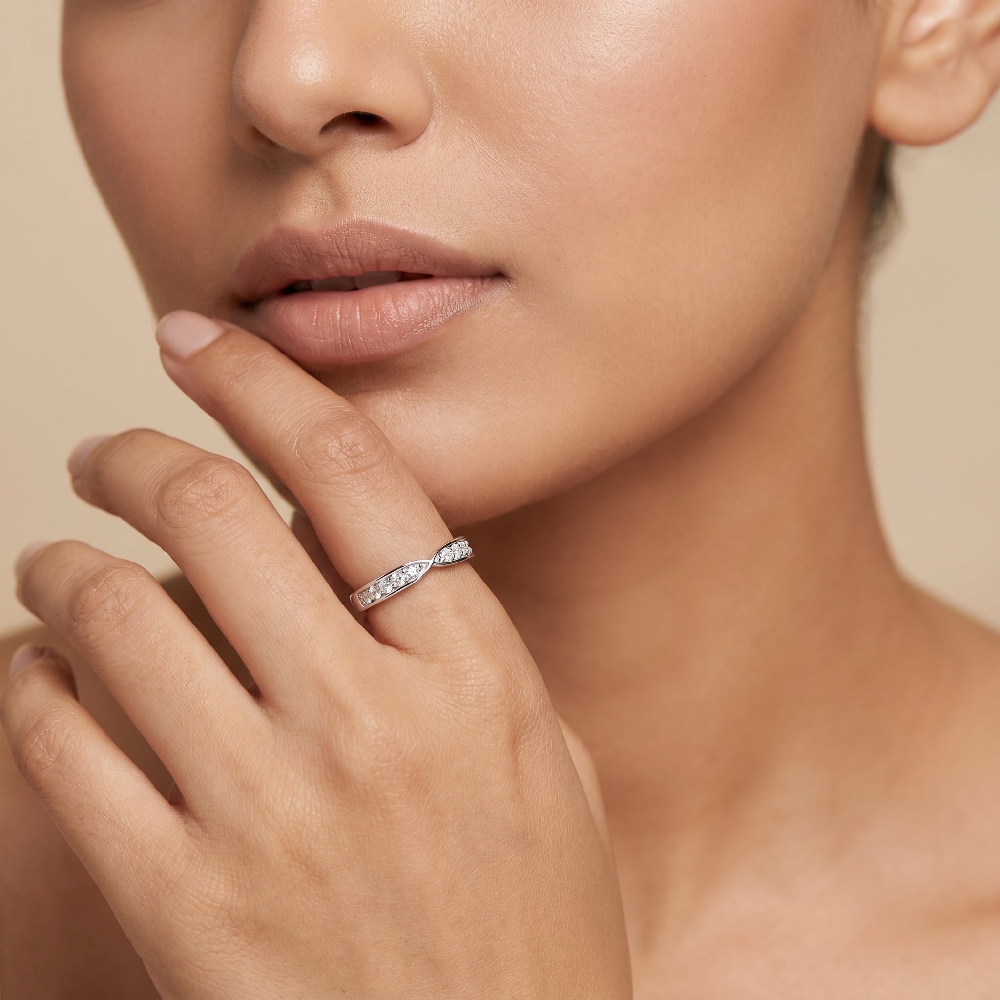 Tapered Lab Grown Diamond Band