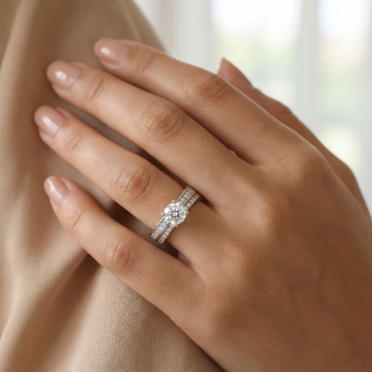 Gleaming Bridal Lab Diamond Engagement Set