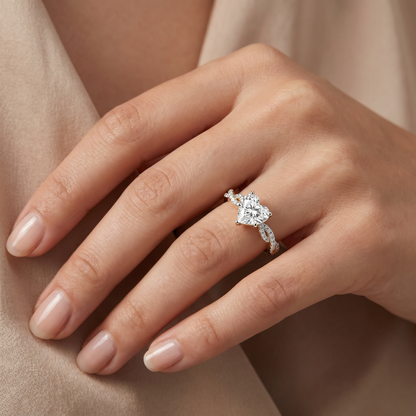 Heart Infinity Lab Grown Diamond Ring