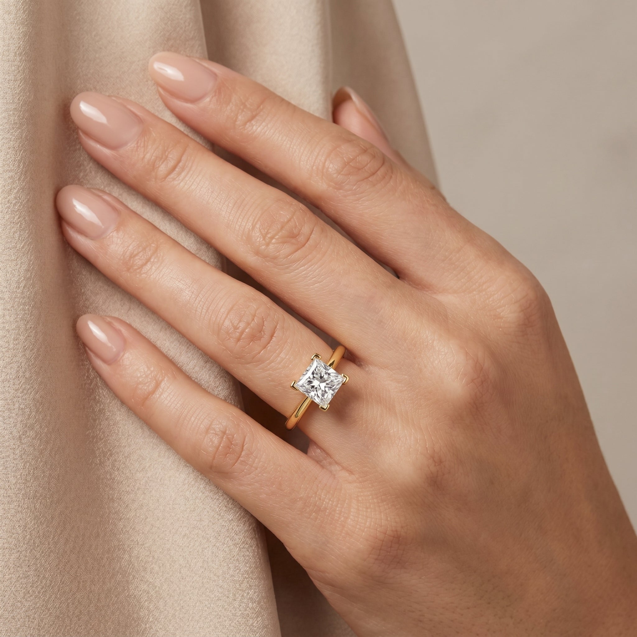 Charming Lab Grown Diamond Solitaire Ring