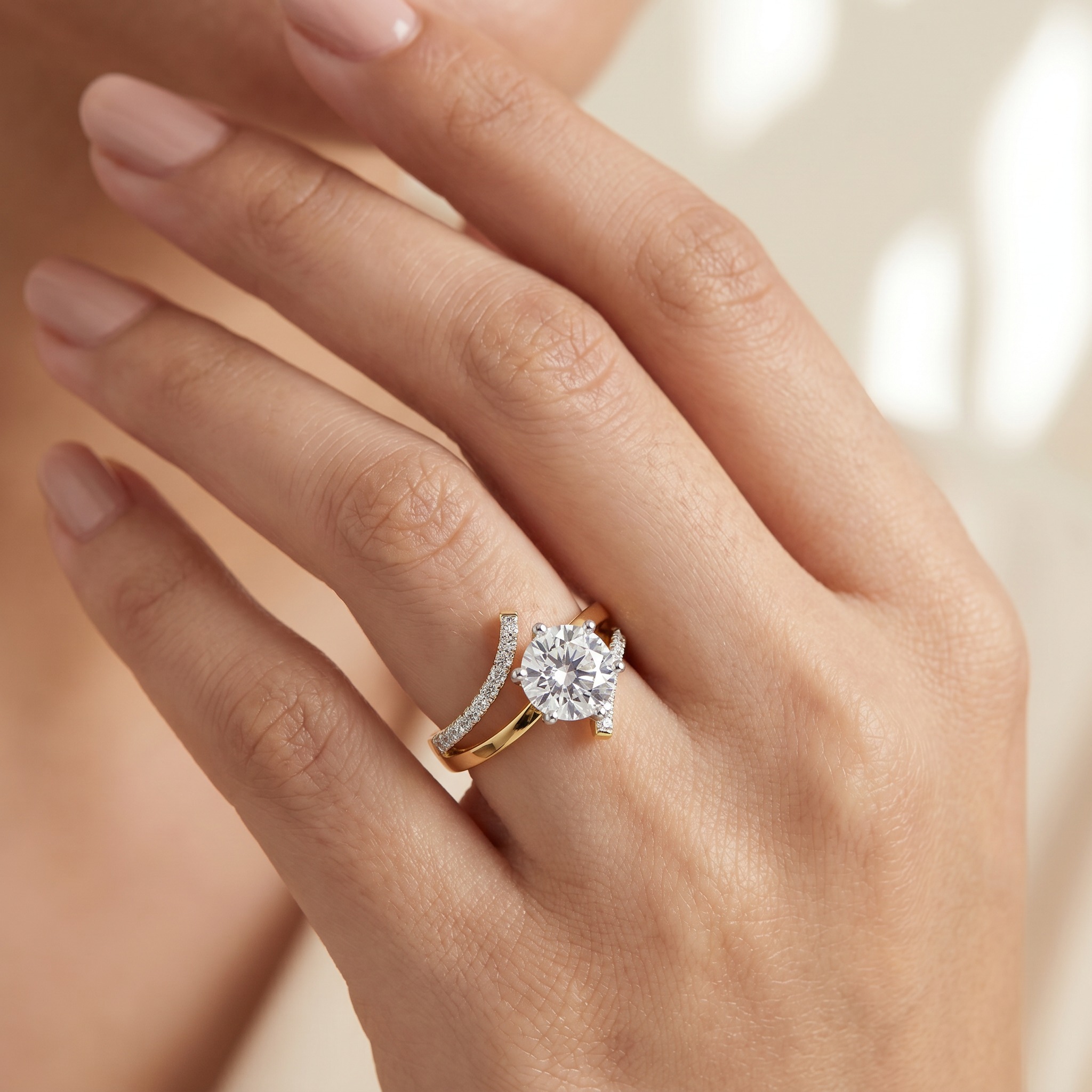 Round Fusion Lab Grown Diamond Ring