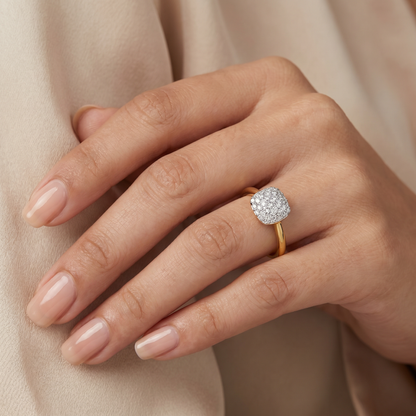 Eternal Square Solitaire Diamond Ring