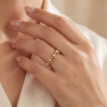 Heart Lab Grown Diamond Band