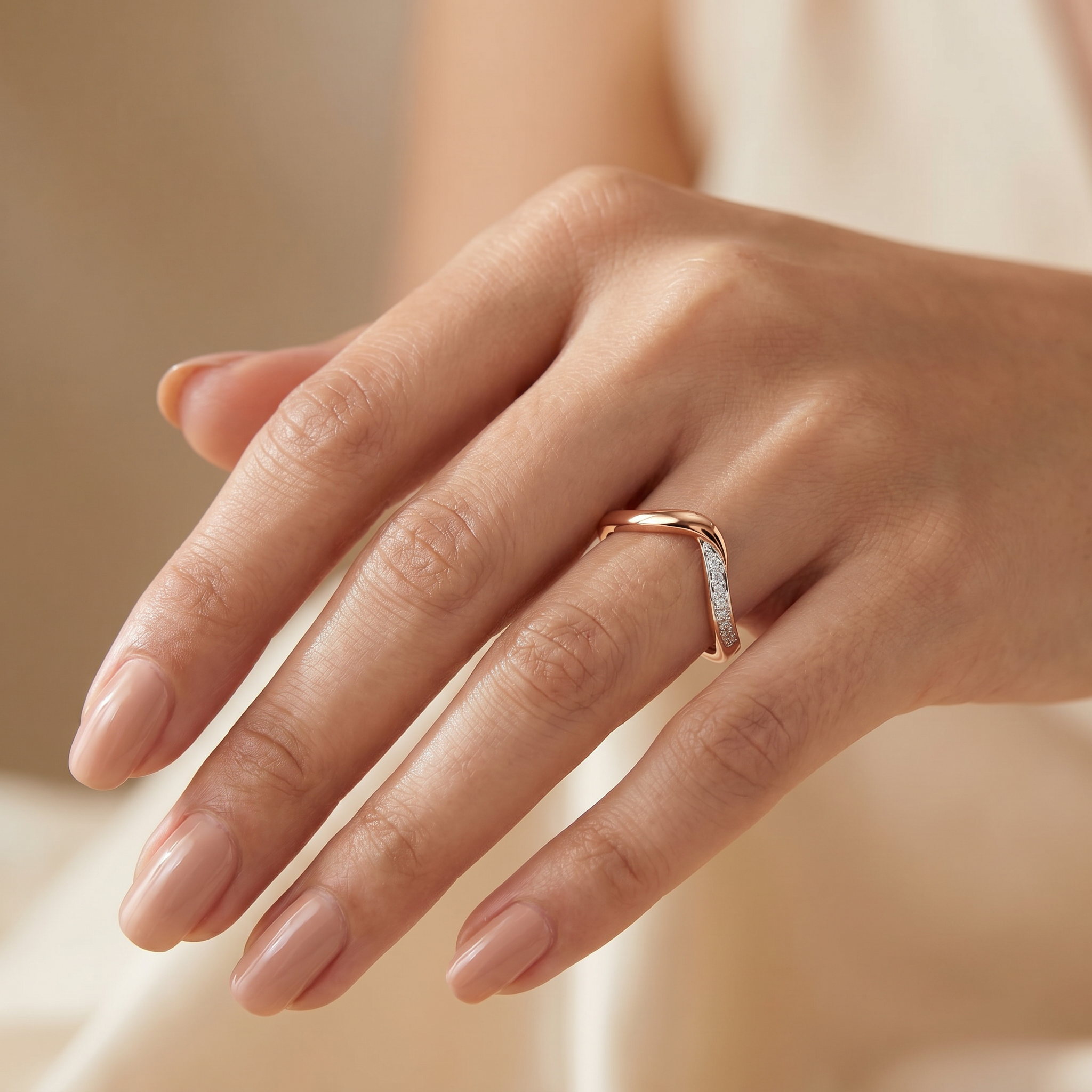 Classic V Lab Grown Diamond Ring