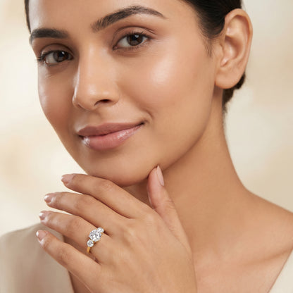 Triple Sparkle Lab Grown Diamond Solitaire Ring