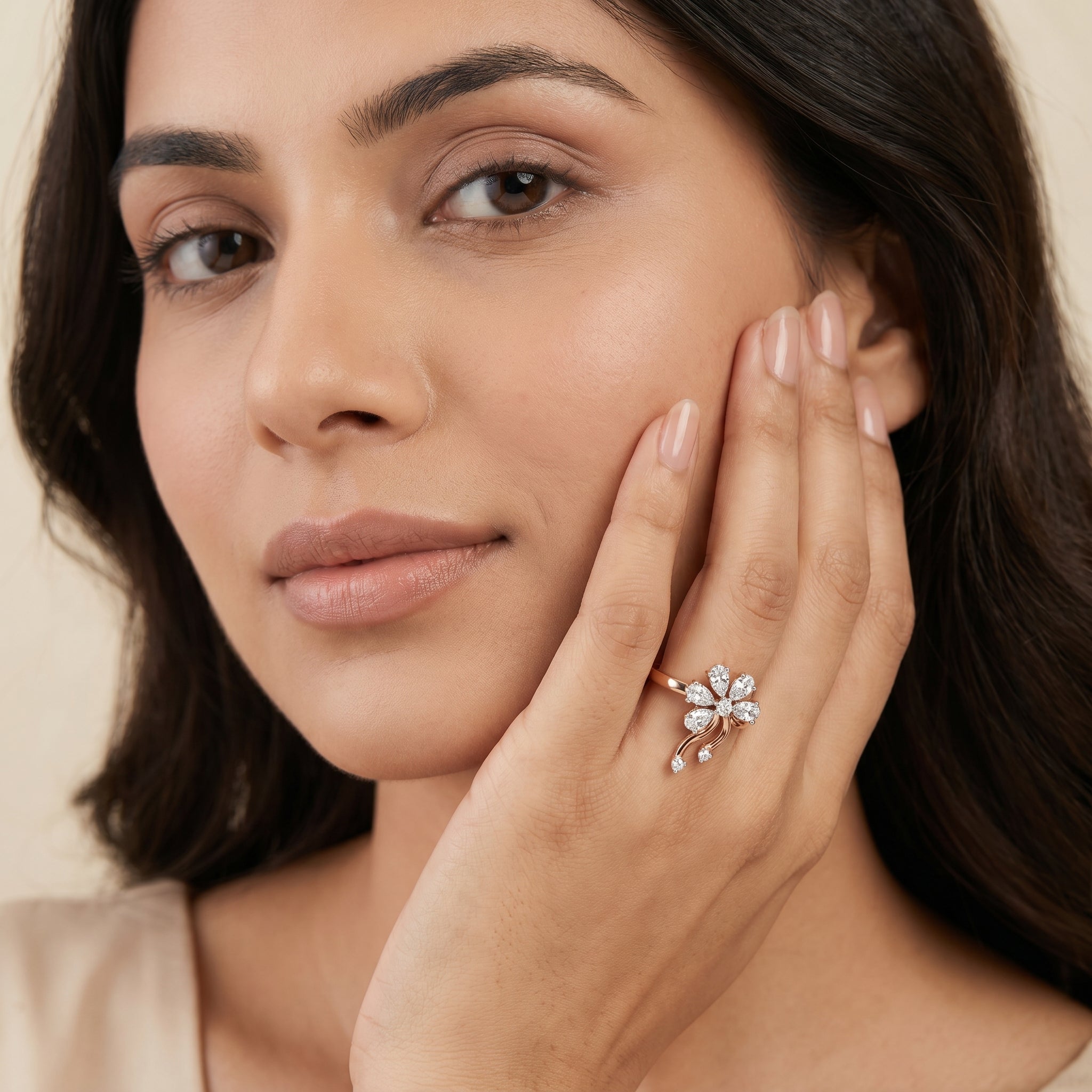Floral Fantasy Lab Grown Diamond Ring