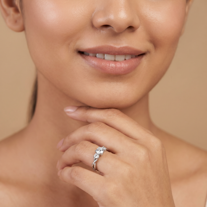Timeless Three Stone Lab Grown Diamond Ring
