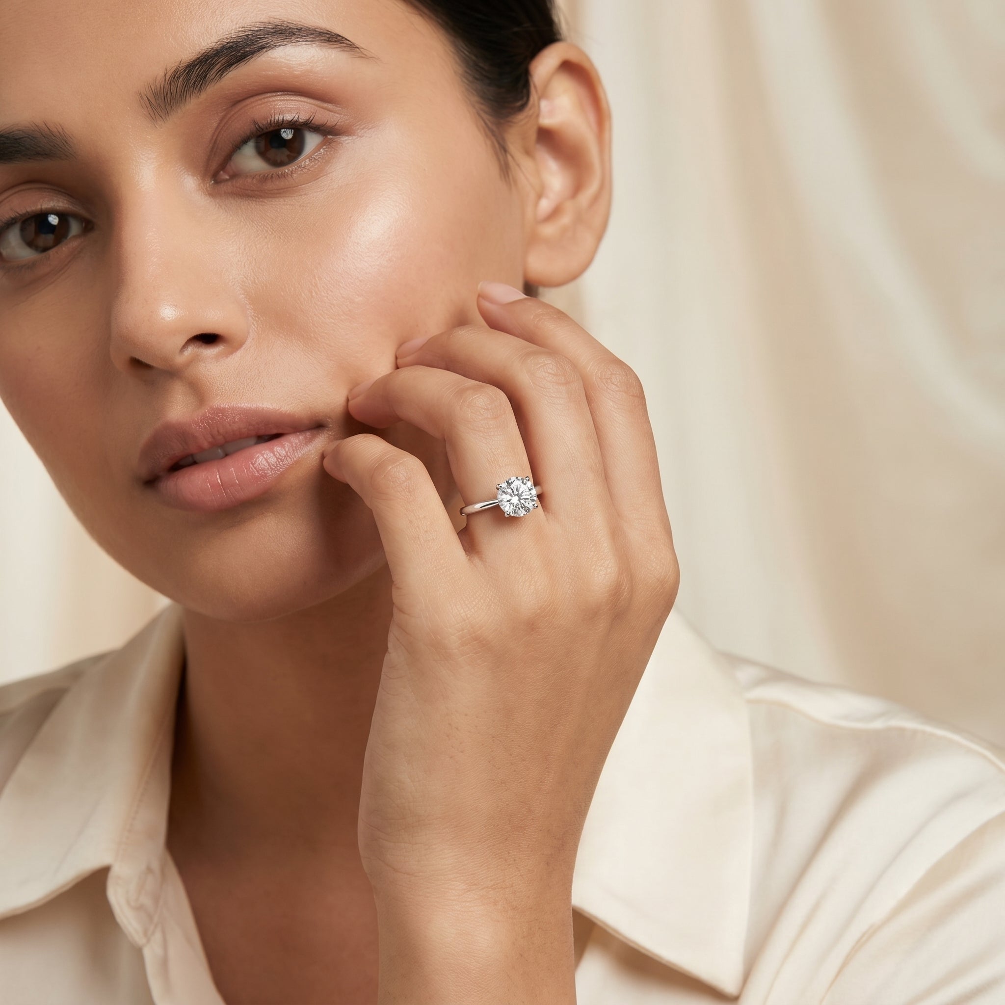Lab-Grown Classic Solitaire Diamond Ring