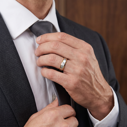 Mixed Metal Lab Grown Diamond Band
